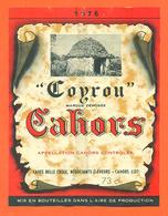 étiquette De Vin De Cahors Cuvée Coyrou 1976 Caves Belle Croix à Cahors - 75 Cl - Cahors