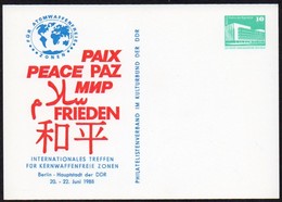 DDR 1988 Privatganzsache  10 Pfg.   Treffen Für Kernwaffenfreie Zonen , - Private Postcards - Mint