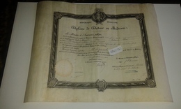 VP14.357 - PARIS 1904 - Grand Diplôme ( 50 X 39 ) De Docteur En Médecine - Mr HUZARD Né à SAINT - ETIENNE DE CORCOUE - Diplome Und Schulzeugnisse