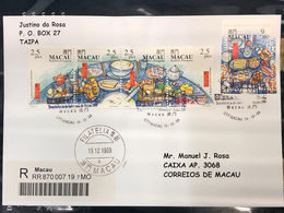 1999 COMMEMORATIVE LOCAL REGISTERED COVER AND SOME INTERESTING ARRIVAL CANCELLATION ON BACK - FDC