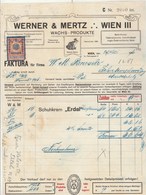 Autriche Facture Illustrée Grenouille 29/5/1916 WERNER & MERZ Wachs Produkte  WIEN - Oostenrijk