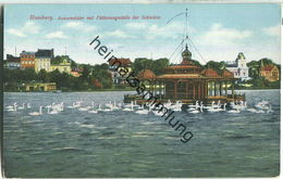 Hamburg - Aussenalster Mit Fütterungsstelle Der Schwäne - Verlag W. F. Nfl. Hamburg - Nord