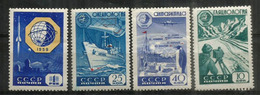 Année Géophysique Internationale (Glacier Survey,plane Over Antarctica,etc) Série Complète 1959 Neufs ** - Année Géophysique Internationale