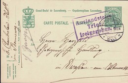 1916 Carte Postale, Cachet Censure: Auslandstelle Trier Freigegeben, Cachet Luxembourg 7.11.1916, 2Scans - Occupation