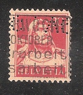 Perfin/perforé/lochung Switzerland No YT203 1925-1942 William Tell  VG . - Perforés