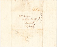 1841 Faltbrief Vom Schiff H.M.S. Ganges In Malta Nach Maldon In Essex - ...-1840 Préphilatélie