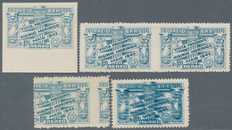 Brasilien: 1943, President's Visit, Mainly Mint Lot Of 14 Stamps, Comprising Imperf., Pairs Imperf. - Gebraucht