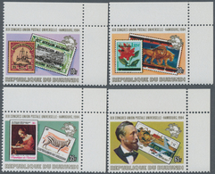 Burundi: 1984, United Postal Union (UPU) Congress In Hamburg Complete Set Of Four Showing Stamps On - Sammlungen