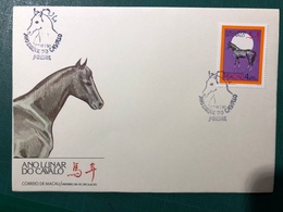 1990 YEAR OF THE HORSE POST OFICE FIRST DAY COVER - FDC