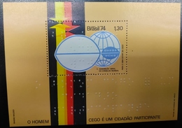 RO) 1974 BRAZIL, WORLD COUNCIL FOR THE WELFARE OF THE BLIND-INSCRIBED IN BRAILLE  -OMPSA-WCWB. MNH - Autres & Non Classés