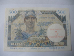 5 NF/500 F TRESOR PUBLIC SURCHARGE ROUGE - Other & Unclassified