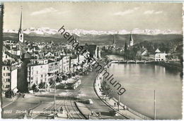 Zürich - Limmatquai Und Die Alpen - Foto-AK - Edition Rud. Suter Oberrieden - Oberrieden
