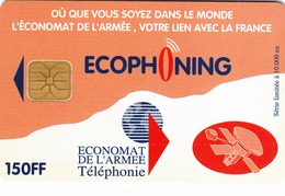FRANCE - Ecophoning Orange "Satellite" , Military Card Used In Bosnia By FRA Sold, Tirage 10.000, 01/97, Used -  Schede Ad Uso Militare