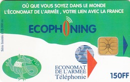 FRANCE - Ecophoning Green "Armée De Terre" , Military Card Used In Bosnia By FRA Sold, Tirage 15.000, 01/98, Used - Militär