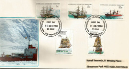 Paysage Antarctique, Histoire Des Bateaux & Voiliers Desservant L'Antarctique Depuis L'Australie, Sur Lettre - Covers & Documents