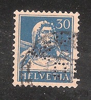 Perfin/perforé/lochung Switzerland No YT205 1924-1942 William Tell  A  Z-E Azed AG, Zeitungsagentur - Perfin