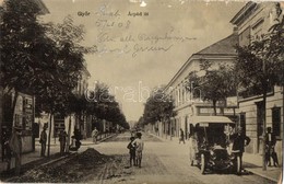 T2/T3 1908 Győr, Árpád út, Piczek György, Winter, Farnadi üzlete, Automobil. W. L. 2079. (felületi Sérülés / Surface Dam - Zonder Classificatie