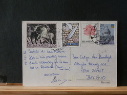 82/670  CP  POUR LA BELG. SAN MARINO 1986 - Lettres & Documents
