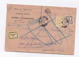 ENVELOPPE RECOMMANDEE DE TUNIS POUR REYVILLE DU 24/05/1937 - Lettres & Documents