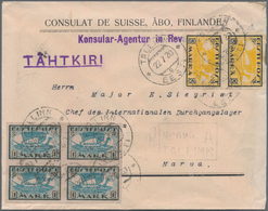 Estland: 1920, Registered Letter Imprinted "CONSULAT DE SUISSE..." Konsular-Agentur In Reval From TA - Estonie