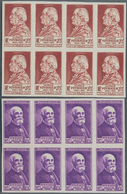 Frankreich: 1946, Jean Alfred Fournier 2+3fr. Brownish Carmine And Henri Becquerel 2+3fr. Violet (bo - Lettres & Documents