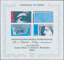 Frankreich: 1975, ARPHILA, Souvenir Sheet IMPERFORATE, Unmounted Mint. Maury 1837A Nd, 575,- €. - Lettres & Documents