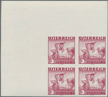 Österreich: 1934, Freimarken "Trachten", 3 Sch. "Ländliche Arbeit", Ungezähnter Offsetdruck-Probedru - Neufs