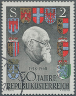 Österreich: 1958, 2 Sch. "Dr.Karl Renner" Mit Abart "Farbe Grün Nach Rechts Verschoben", Sauber Gest - Neufs