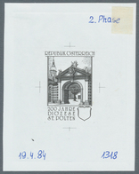 Österreich: 1985, 4,50 S. St. Pölten, 2 Seltene Phasendrucke (1. U. 2. Phase) In Schwarz Als Einzela - Neufs