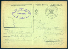 II. VH 1941. Tábori Posta Levlap , "Betegellátó Állomás" Ritka Bélyegzéssel / WW II. FPO P.card "medical Station" Rare P - Brieven En Documenten