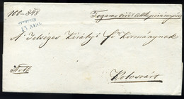 FOGARAS 1848.08. Hivatalos Levél, Kék Negatív Bélyegzéssel Kolozsvárra  /  Official Letter Blue Negative Pmk To Kolozsvá - ...-1867 Voorfilatelie