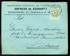 BUDAPEST 1899. Hofherr és Schrantz, Helyi Céges Levél  /  1899 Local Corp. Letter - Gebruikt