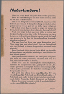 Ansichtskarten: Propaganda: 1945. "Nederlanders!" - (SK) 615/H 6 - Date Of The Find: Early 1945 - Si - Partis Politiques & élections