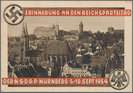 Ansichtskarten: Propaganda: 1933/1938, "NÜRNBERG REICHSPARTEITAGE", Kleines Konvolut Mit 13 Propagan - Partis Politiques & élections