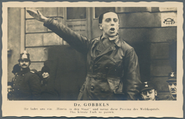 Ansichtskarten: Propaganda: 1935, Ca. "Dr. Goebels Spricht", 6er Serie Fotokarten Mit Original Umsch - Partis Politiques & élections