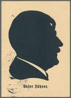 Ansichtskarten: Propaganda: 1938/1941, 5 Unterschiedliche Porträtkarten Adolf Hitler, 4 Karten Mit S - Partis Politiques & élections