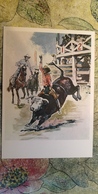 Regional Game,OLD USSR Postcard  - Rodeo -  1981 - Bull - Regionale Spiele