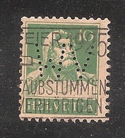 Perfin/perforé/lochung Switzerland No YT161 1921-1942 William Tell  WV  Wagnersche Verlagsanstalt - Perfin