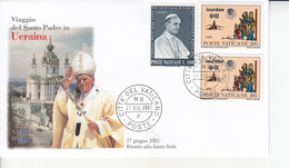 Vaticano 2001 - Busta Ricordo Del Viaggio Del Papa Giovanni Paolo II - Covers & Documents