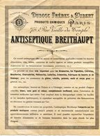 Document Commercial - Dubosc Freres & Subert - Antiseptique Breithaupt - Chemist's (drugstore) & Perfumery