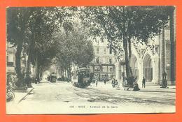 CPA 06 Nice " Avenue De La Gare " Tramway - Transport Urbain - Auto, Autobus Et Tramway