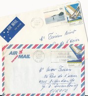 Australie: 2 Lettres Pour Le Luxembourg - Storia Postale