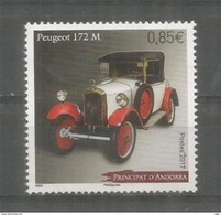 ANDORRA.  2017 .  Peugeot Type 172 Année 1926 , Timbre Neuf ** - Neufs