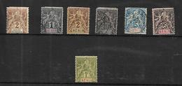 Bénin 1894 Cat Yt N° 1,2,2, 37, 38, 40 Et 45  N* MLH - Unused Stamps