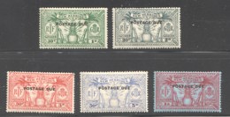 1925  Surcharge "POSTAGE DUE" Yv 6-10 * Cote 550€ - Postage Due