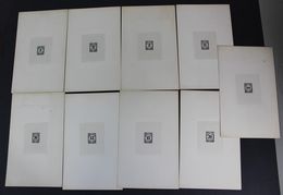 US - Lot Of 9 Official Stamps Large Proofs ,Scott# O47P1-O55P1 - Unused , NH , NG - Scarce . - Proofs, Essays & Specimens