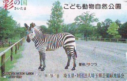 Carte Prépayée Japon * ZEBRA * (97) CEBRA * ZÈBRE * STREAK * PREPAID CARD JAPAN * KARTE - Chevaux