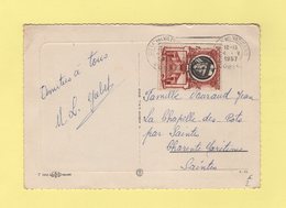 Vatican - Carte Postale Destination France - 1957 - Covers & Documents