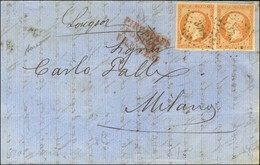 PC 3708 (les Dardanelles) / N° 16 Paire, Marque Manuscrite '' Louqsor '' Sur Lettre Avec Texte Pour Milan, Au Verso Càd  - Posta Marittima