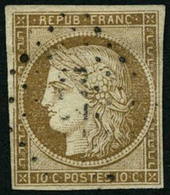 Oblit. N°1 10c Bistre - TB - 1849-1850 Ceres